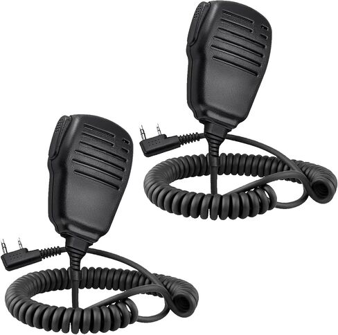 SAMCOM Speaker Mic for Two Way Radios,2 Pin Walkie Talkies Shoulder Mic, Handheld Walkie Talkie Microphone for Most 2 Way Radio, K Type Radio Microphone with PTT (6 Pack) in Saudi Arabia