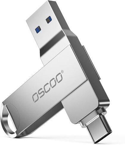 32GB Dual USB Flash Drive, USB 3.2 Gen1 Thumb Drive | Dual USB-C+A Jump Drive, Metal Housing, Swivel Design for Storage and Backup in Saudi Arabia