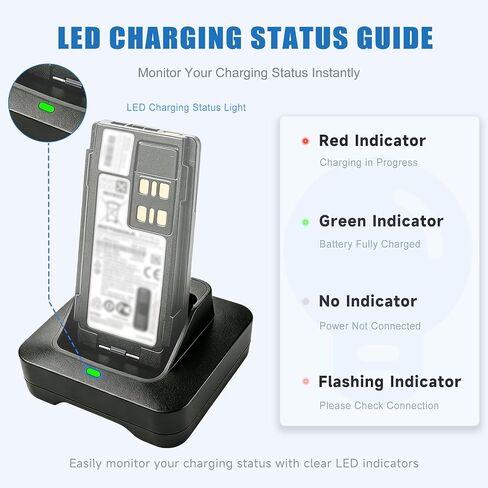 R7 XPR7550e Rapid Charger PMPN4527A Replacement for Motorola 2-Way Radio | Smart desktop charger fits XPR7350e XPR3500e DP4400 DP4401 DP4801 XiR P8668 PMNN4807 PMNN4808 PMNN4491 PMNN4544 battery in Saudi Arabia