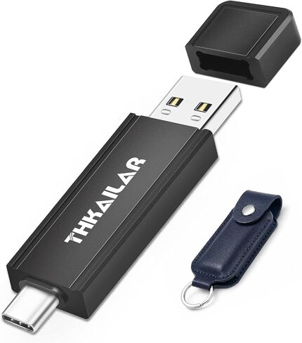 Thkailar 1TB USB 3.2 Flash Drive,USB C & A Dual Thumb Drive Up to 400MB/s | Fast Back Up for iPhone 15,Android, Mac and PC Store photos, 4K videos, documents and large files with ease in Saudi Arabia