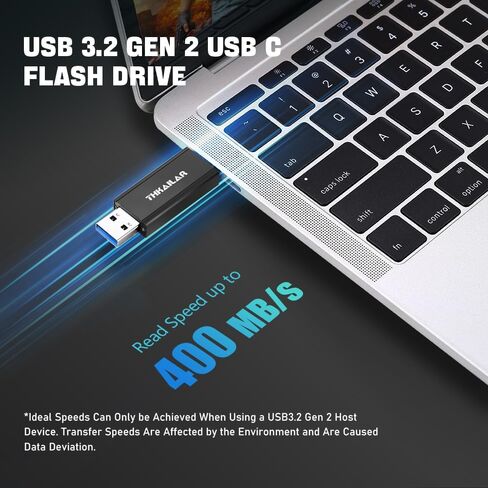 Thkailar 1TB USB 3.2 Flash Drive,USB C & A Dual Thumb Drive Up to 400MB/s | Fast Back Up for iPhone 15,Android, Mac and PC Store photos, 4K videos, documents and large files with ease in Saudi Arabia