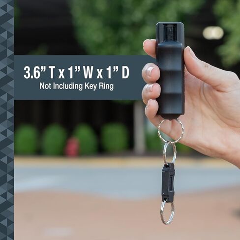 SABRE 3-in-1 Defense Spray – Pepper Spray, Tear Gas & UV Dye, Quick Release Keychain for Easy Carry, Finger Grip for Aim, 3X Longer Spray Time (Up to 10 Seconds), Max Police Strength, 0.54 fl oz in Saudi Arabia