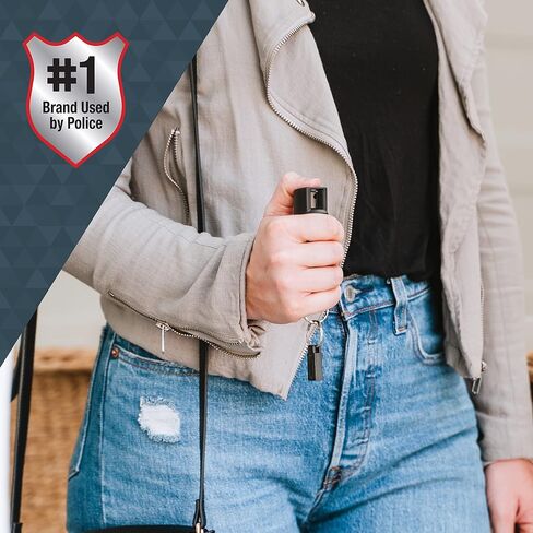 SABRE 3-in-1 Defense Spray – Pepper Spray, Tear Gas & UV Dye, Quick Release Keychain for Easy Carry, Finger Grip for Aim, 3X Longer Spray Time (Up to 10 Seconds), Max Police Strength, 0.54 fl oz in Saudi Arabia
