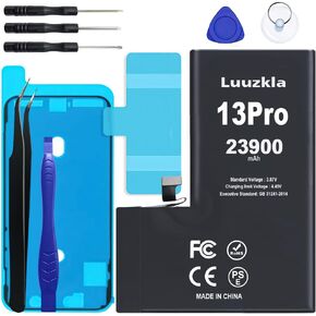 23900mAh (2025 New Upgrade) Battery Compatible with iPhone 13 Pro, Super Capacity Battery Compatible with iPhone 13 Pro, with Full Tool Kits-0 Cycle High Capacity (24-Month Service) in Kuwait