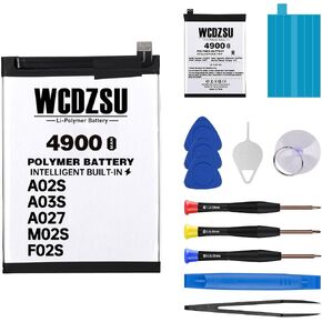 Battery Replacement for Samsung Galaxy A02S A03S M02S F02S A027 High Capacity 4900mAh HQ-50S New 0 Cycle Li-Polymer Battery for Samsung with Repair Tool Kit A025F A025M A025G A037F A037M A037G in Saudi Arabia