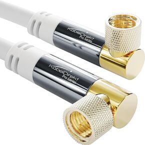 KabelDirekt – SAT TV Cable – 3ft, 90°, White | Radio, DVB-C/DVB-S2 in Saudi Arabia