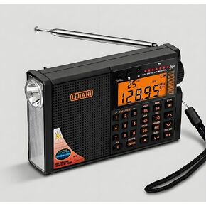 Shortwave Radio AIR/VHF/AM/FM/Weather 6-Bands | Bluetooth, TF Card Player, Digital Recording,Alarm,Flashlight,backlight key and Emergency Features in Saudi Arabia