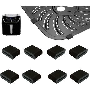 Air Fryer Rubber Feet for Chefman 4QT Air Fryers, 8PCS Premium Food Grade Silicone Rubber Bumpers legs Sides Parts Tabs Stoppers Tips for Chefman 4 Quart Air Fryer, High temperature Resistant in Saudi Arabia