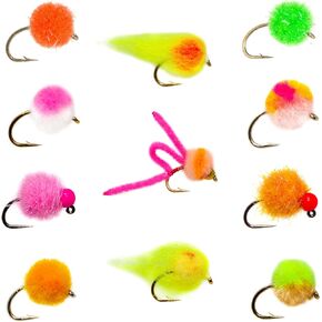 Outdoor Planet 24/26/36 Ultimate Fly Fishing Assorted Flies Kit with Hand-Tied Dry, Wet Flies, Nymphs, Streamers, Terrestrials, Leeches - Ideal Lure Set for Trout, Bass, Salmon, Steelhead for Anglers in Saudi Arabia