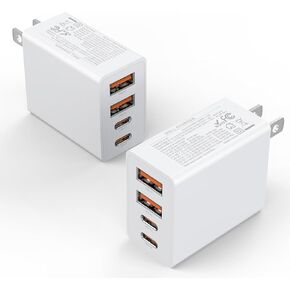 4Pack USB C Charger Block 20W Phone Fast Charger Wall Charger with PD 3.0 | Compact Type C Power Adapter for Phone 17/16/15/14, Galaxy, Pixel, AirPods Pro (Arctic White) in Saudi Arabia