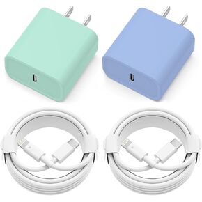 iPhone Charger Fast Charging,2 Pack 20W USB C Wall Charger Block with Cable in Saudi Arabia