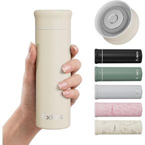 Exllena 8oz Mini Insulated Water Bottle – Leak Proof Small Water Bottle for Espresso & Commute - Slim Stainless Steel Small Travel Mug for Purse, Handbag – BPA Free(Pink) in Saudi Arabia