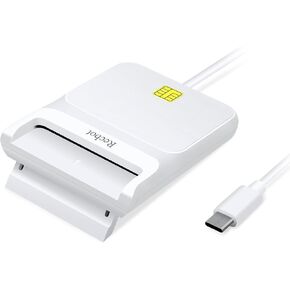 Recbot CAC Reader USB C for Military Card, Smart Card Reader, Windows Mac | CAC Card Reader USB C, Plug & Play, Compatibility with DoD CAC, Supports Windows Mac, id card reader, piv card reader, White in Saudi Arabia
