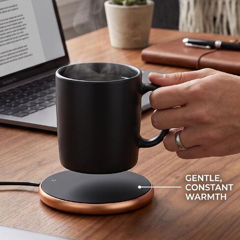 USB Mug Warmer with Wired Switch, Low Power Even Heating for | Aluminum Alloy Tempered Glass, 8-10W Desk Warmer for Milk, Enzymes, Tea, Compact 3.2in Diameter for Travel in Kuwait
