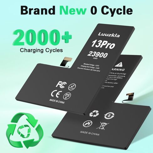 23900mAh (2025 New Upgrade) Battery Compatible with iPhone 13 Pro, Super Capacity Battery Compatible with iPhone 13 Pro, with Full Tool Kits-0 Cycle High Capacity (24-Month Service) in Kuwait