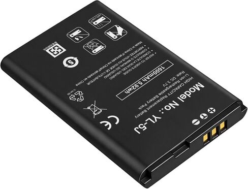 YL-5J Battery,2026 New Upgrade 1600mAh Battery for Yealink W59R W56H W60P W76P W77P W79P, 3.7V High Capacity Replacement for One Talk IP DECT VoIP Phones in Kuwait