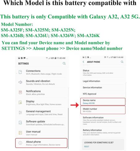 for Galaxy A32 Battery Replacement Kits (New Upgraded) Compatible with Samsung Galaxy A32 5G SM-A326U with Installation Manual and Repair Tool Kits in Saudi Arabia