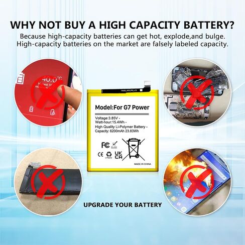 Replacement for Motorola Moto G 5G 2022 JK50 XT2213DL XT2213-3,[2026 New Upgraded] for Moto G Power 2021/G7 Power 4850mAh Standard Capacity Battery Include Complete Repair Tools kit in Kuwait