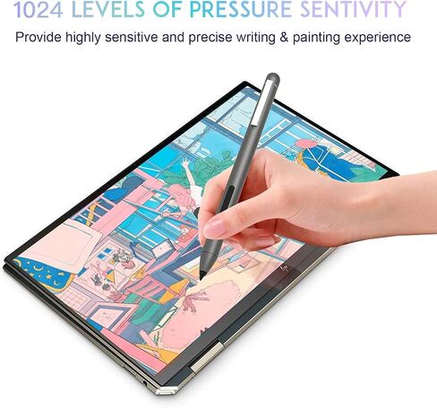 Pen for Microsoft Surface (2500-Hour Working Time), Stylus Pen for Surface Pro 11/10/X/9/8/7/6/5/4/3, Surface Go 3/2/1, Surface Book Laptop Studio 4/3/2/1, Palm Rejection, 1024 Levels Pressure in Saudi Arabia