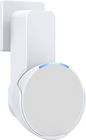 Maxonar Wall Mount for Echo pop | No Drill Needed Save Space Cable Storage | Never Falling off No Screws Needed Cable Hidden Simply Use Not Block Sound White/Black/Green/Purple for Choice in Kuwait