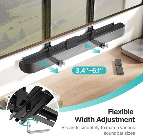 PEGZONE Universal Soundbar Mount 33Lbs Adjustable TV Soundbar Bracket in Saudi Arabia