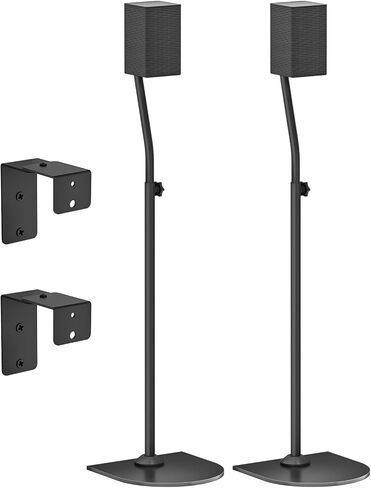 Speaker Stand Pair for Samsung Stands and Wall Mount - 33" to 42" Height Adjust Floor Stand for Samsung Surround Sound Rear Speakers with Keyhole & Thread Hole in Saudi Arabia