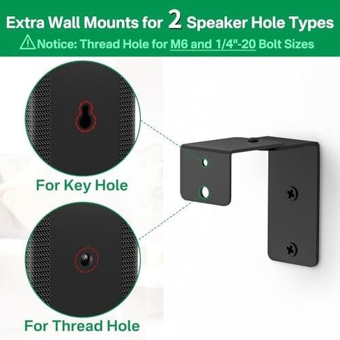Speaker Stand Pair for Samsung Stands and Wall Mount - 33" to 42" Height Adjust Floor Stand for Samsung Surround Sound Rear Speakers with Keyhole & Thread Hole in Saudi Arabia