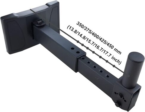 HW-339 Speaker Wall Mount, Wall Mount Speakers Brackets Support up to 100lbs Swivel & Tilt, PA Speaker Wall Mount for Large Speakers, Mounting Screws Hidden(2 packs, Black) in Saudi Arabia