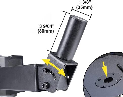 HW-339 Speaker Wall Mount, Wall Mount Speakers Brackets Support up to 100lbs Swivel & Tilt, PA Speaker Wall Mount for Large Speakers, Mounting Screws Hidden(2 packs, Black) in Saudi Arabia