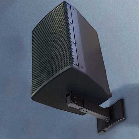 HW-339 Speaker Wall Mount, Wall Mount Speakers Brackets Support up to 100lbs Swivel & Tilt, PA Speaker Wall Mount for Large Speakers, Mounting Screws Hidden(2 packs, Black) in Saudi Arabia