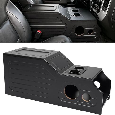 صندوق مضخم صوت وحدة التحكم المركزية متوافق مع 07-13 Chevy/GMC Crew | طاقم / كابينة فردية ورباعية MDF + بلاستيك (ABS) PVC باللون الأسود in Kuwait