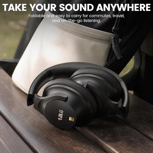 1Mii Y8+ Noise Cancelling Headphones for Gaming, Airplane & Travel, Black | Bluetooth 6.0 Over-Ear Wireless, Hybrid ANC, 100 hrs Playtime, Comfortable, LDAC Hi-Res Audio, Deep Bass, Custom EQ via APP in Saudi Arabia