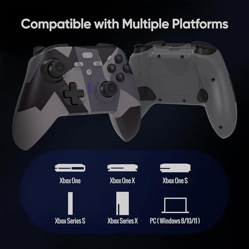 BETMI Wireless Controller for Xbox one/Series X|S/Windows 10/11(Dark Gray) | 2.4GHz Gaming Gamepad with Hall Effect Joystick, Back Button, Turbo/Macro/Dual Vibration, 3.5mm Audio Jack, for PC in Saudi Arabia