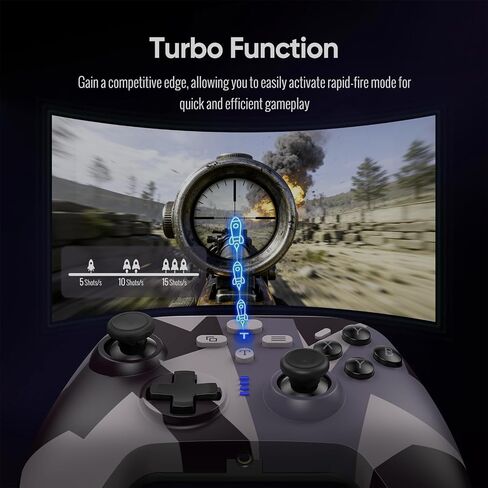 BETMI Wireless Controller for Xbox one/Series X|S/Windows 10/11(Dark Gray) | 2.4GHz Gaming Gamepad with Hall Effect Joystick, Back Button, Turbo/Macro/Dual Vibration, 3.5mm Audio Jack, for PC in Saudi Arabia