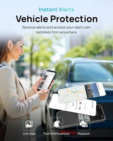 BlackVue DR970X LTE Plus II, 4K Dash Cam Front and Rear with 4G LTE, HDR | STARVIS 2, Free 64GB SD Card, 24H Parking Mode, Wi-Fi, App Control, Cloud Connectivity, Supports up to 1TB, Hardwire Cable in Kuwait