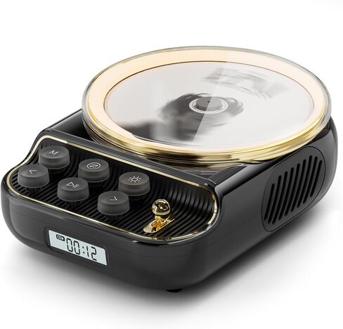 4 in 1 Retro Portable CD Player with Bluetooth Speakers,FM Radio,NightLight | CD Player With Dual Speakers Support TF Card/AUX for Home, Gift, LCD Display,4000mAh Battery,4 Loop Modes,Audio Transmission in Kuwait