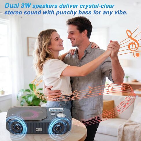 MONODEAL CD Player Portable, White Noise Portable CD Player with Bluetooth | Dual Stereo Speakers FM Radio/USB/AUX,Remote Control,4000mAh Rechargeable CD Players for Car/Home Navy Blue in Kuwait
