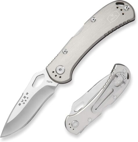 سكين جيب باك سكاكين 722 Spitfire EDC، برتقالي، 3.2 أونصة | شفرة من الفولاذ المقاوم للصدأ 420HC بنقطة قطرة 3-1/4 بوصة، تصميم قفل خلفي، مقبض من الألومنيوم، سكين حمل يومي قابل للطي مصنوع في الولايات المتحدة الأمريكية in Kuwait