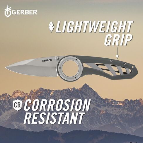 Gerber Remix EDC Folding Pocket Knife, 3" Fine Edge Blade, Survival, Gray | 3-inch fine edge blade, pocket clip for men, lightweight EDC, camping, survival, everyday carry in Saudi Arabia