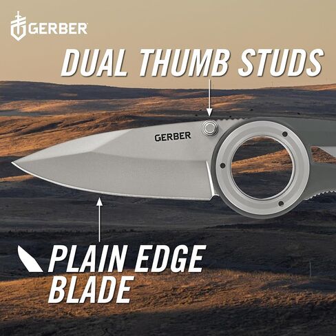 Gerber Remix EDC Folding Pocket Knife, 3" Fine Edge Blade, Survival, Gray | 3-inch fine edge blade, pocket clip for men, lightweight EDC, camping, survival, everyday carry in Saudi Arabia