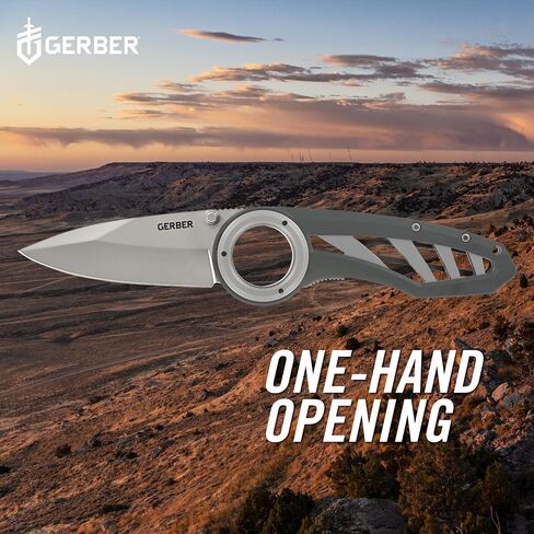 Gerber Remix EDC Folding Pocket Knife, 3" Fine Edge Blade, Survival, Gray | 3-inch fine edge blade, pocket clip for men, lightweight EDC, camping, survival, everyday carry in Saudi Arabia