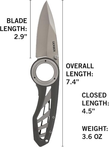 Gerber Remix EDC Folding Pocket Knife, 3" Fine Edge Blade, Survival, Gray | 3-inch fine edge blade, pocket clip for men, lightweight EDC, camping, survival, everyday carry in Saudi Arabia