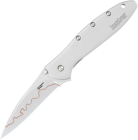 Kershaw Leek, BlackWash Pocket Knife (1660BLKW); 3 Sandvik 14C28N Steel Blade, 410 Stainless Steel Handle, BlackWash Finish, SpeedSafe Assisted Open, Frame and Tip Locks, Reversible Pocketclip; 3 OZ in Saudi Arabia