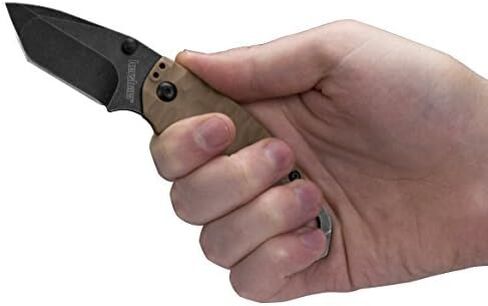 Kershaw Shuffle II Folding Pocket Knife, Tan Handle, 2.6 Inch Tanto Blade in Saudi Arabia