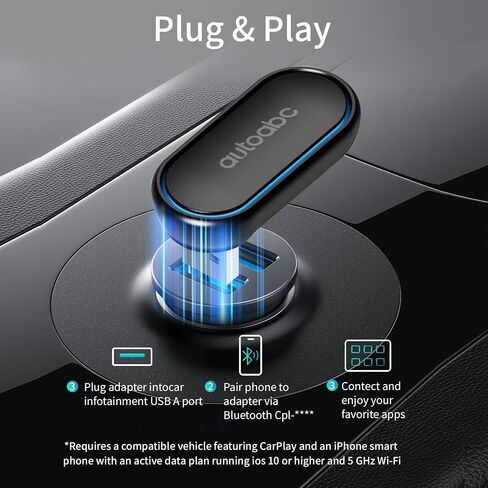 Wireless CarPlay/Android Auto 360 ° Rotation Mini Plug and Play Multicolour USB Dongle for OEM Wired CarPlay After 2016 Cars,Convert Wired to Wireless Keep Original Car Function in Saudi Arabia