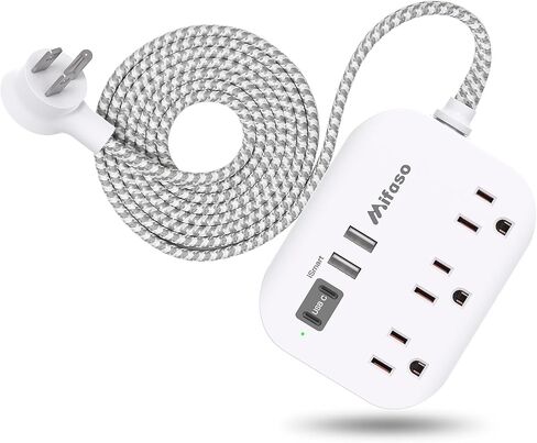 أساسيات سفينة الرحلات البحرية، قطاع الطاقة مع منافذ USB، سلك تمديد مسطح بطول 5 أقدام | محطة شحن USB مع منافذ متعددة، واقي ضد زيادة التيار لسفينة الرحلات البحرية، والسفر، وأساسيات غرفة النوم in Kuwait