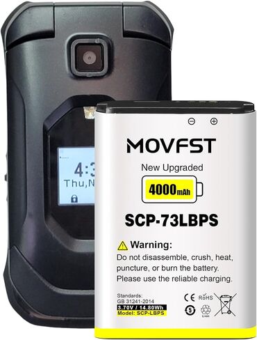 SCP-73LBPS Replacement Battery,4000mAh New 0 Cycle High Capacity Battery Compatible for Kyocera DuraXV Extreme E4810 /DuraXE Epic E4830 Verizon Flip Phone in Kuwait