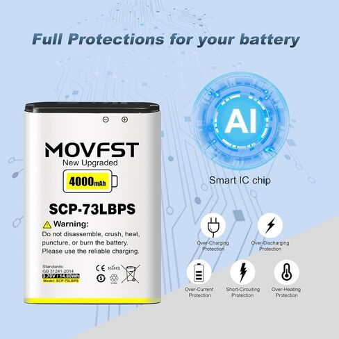 SCP-73LBPS Replacement Battery,4000mAh New 0 Cycle High Capacity Battery Compatible for Kyocera DuraXV Extreme E4810 /DuraXE Epic E4830 Verizon Flip Phone in Kuwait