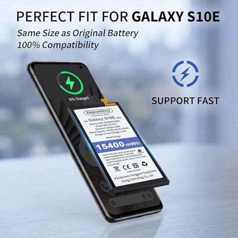 بطارية بديلة ElephantStory لهاتف Samsung Galaxy S10e EB-BG970ABU | بطارية عالية السعة، متوافقة مع هاتف Galaxy S10e SM-G970U G970U1 G970F G970W، تتضمن مجموعة إصلاح in Kuwait