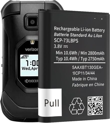 Replacement for Kyocera DuraXV Extreme E4810 Verizon Flip Phone SCP73LBPS Battery in Saudi Arabia